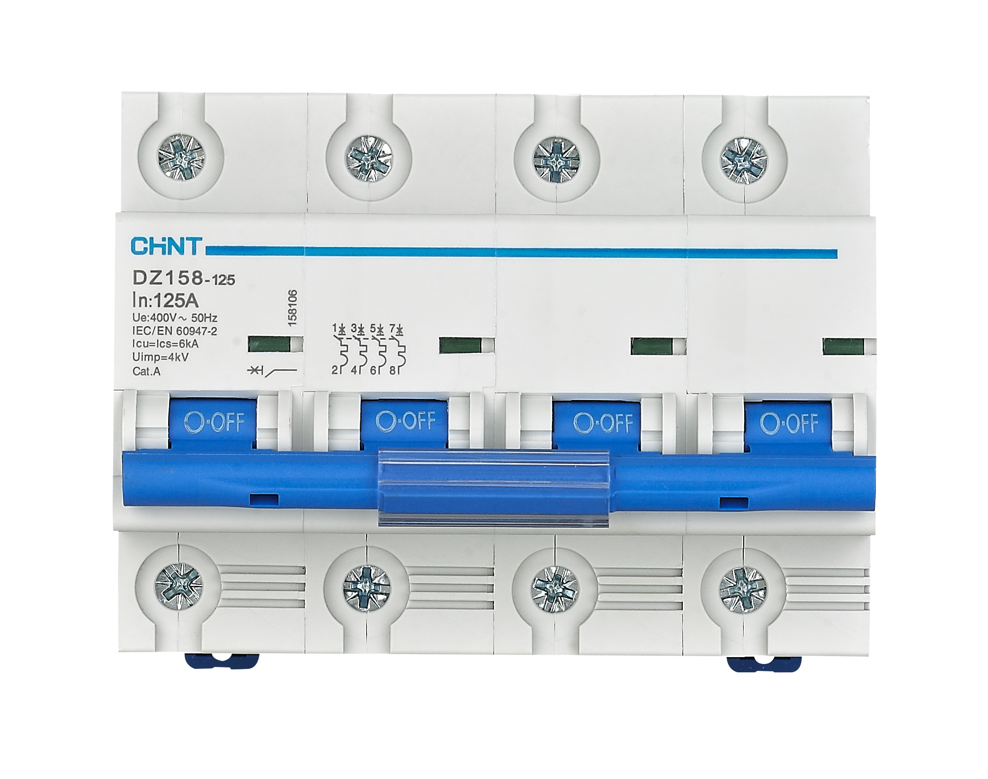 DZ158-125  125A 4P-MCCB-Front